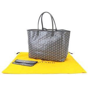 GOYARD Saint Louis GM Tote Bag PVC Leather Gray Unisex 90272647